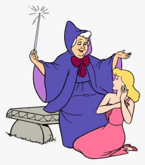 Fairy Godmother In The Garden - Cinderella's Garden Clipart
