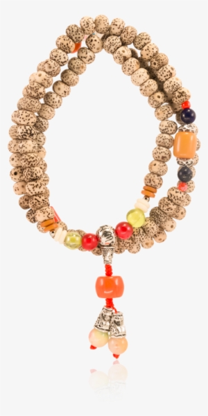 I's White Lotus Buddha Seed Long Bracelets With Rose - Bracelet