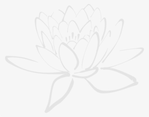 Shadow Lotus Clip Art - Sketch Outline Of Lotus Blossom Tile Coaster