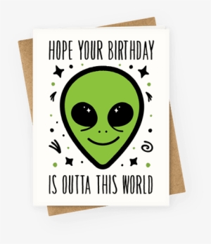 Hope Your Birthday Is Outta This World Greeting Card - Don T Be Upsetti Eat Some Spaghetti