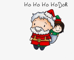 Adorable Arya And Hodor Greeting Card Designs By Charsheeeshop - Cartoon