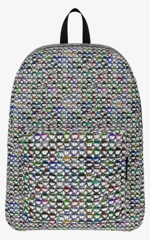 Emoji Classic Backpack - Happy Cartoon Faces Large Tote Bag, Adult Unisex, Natural,