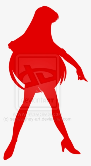 Sailor Mars Silhouette By Sarahughey-art - Sailor Mars Silhouette