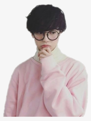 Ulzzang Glasses Aesthetic Boy Pretty Png Ulzzang Glasses - Cute Korean Boy Aesthetic