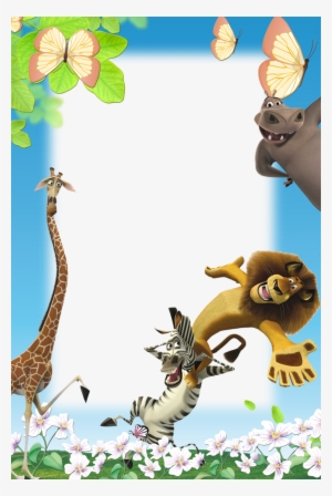 Animals Frame Png Clipart Borders And Frames Cuadro - Madagascar: The Movie Storybook
