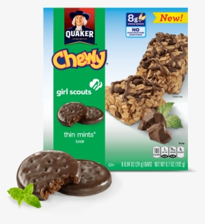 Iconic Girl Scout Cookie™ Flavors Inspire New Quaker® - Girl Scouts Quaker Chewy Thin Mint Granola Bars, 8