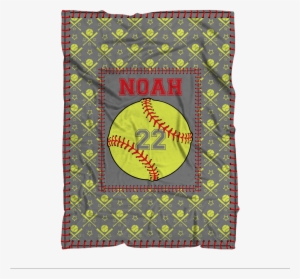 Softball Fleece Throw Blanket - Blanket