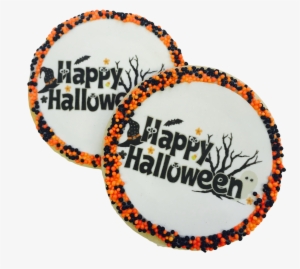 "happy Halloween" Sugar Cookies With Nonpareils