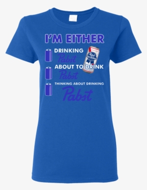 I'm Either Drinking Pabst Blue Ribbon - Womens' I Love My Crazy Husband I Heart My Crazy Husband