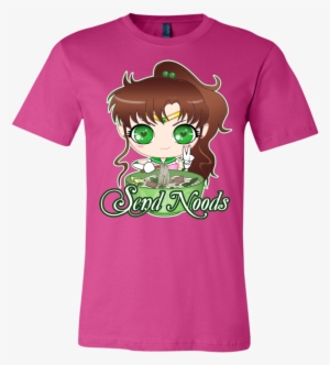 Sailor Jupiter Send Noods Bella Unisex Tee - Pink Coke T Shirt