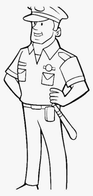 Police Officer - Colouring Picture Of Policeman