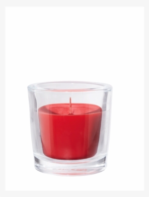 Candle In Glass, Red - Candle