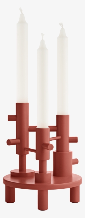 Candleholder H 20 Cm, Large, Lacquered Steel - Candle Holders