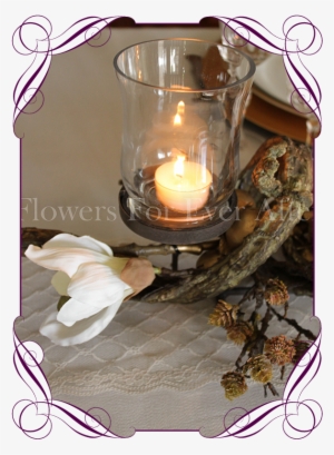 Rustic Christmas Table Centrepiece Candle Decoration - Candle