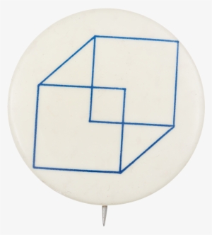 Blue And White Cube - Necker Cube