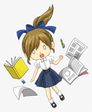 Cute Anime Girl Stickers Messages Sticker-0 - Estudiantes Animados Con Uniforme