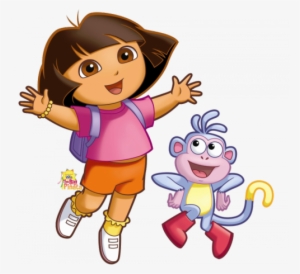 Vector Children With Monkey - Dora The Explorer Png