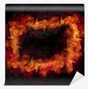 Fire Frame Isolated On Black Background Wall Mural - Pleasures From Hell - Shake - Download