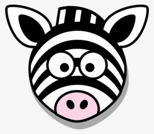 Zebra Head No Body Clip Art - Draw A Cartoon Zebra Head