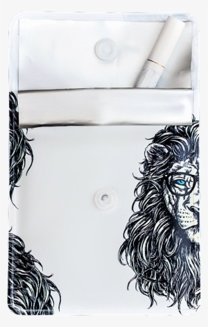 Just Drop Your Cigarette Butts Into This Safe, Sealed - Tableau Toile - Lion Abstrait 4