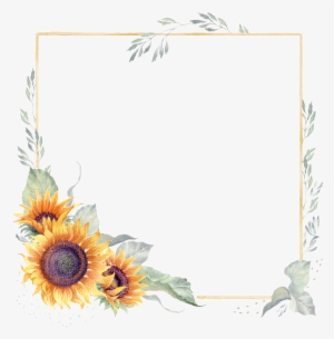 Watercolor Hand Painted Sunflower Transparent - Watercolor Painting