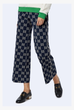 Gg Pattern Navy Pants - Gucci Homme Pantalon 2018
