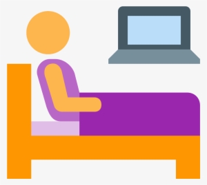 Trabajar En La Cama Icon - Icon Menonton Tv