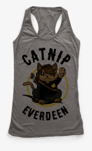 Catnip Everdeen Racerback Tank Top - Karma Got A Kiss For Me
