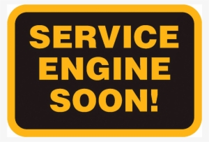 Service Engine Light - Out Of Service Label