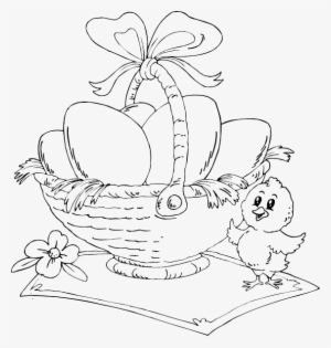 Easter Egg Basket - Easter Eggs In A Basket Coloring Pages
