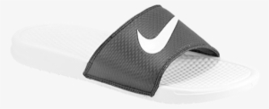 Nike Benassi Swoosh Slide - Men's Black/white/white