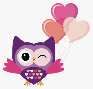 Owl Png Transparent Free Images - Pink Owl With Balloon