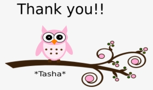 Pink On Branch Clip Art At Clker - Owl And Baby Clipart