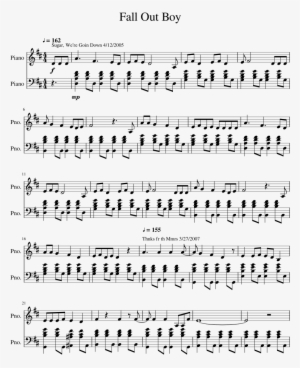 Fall Out Boy Sheet Music 1 Of 5 Pages - Partition Piano Les Choristes Cerf Volant