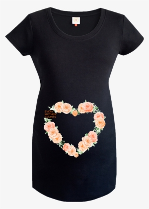 Orange Rose Heart Maternity Top By Gooseberry Pink - Transparent Background Materinity Clothes