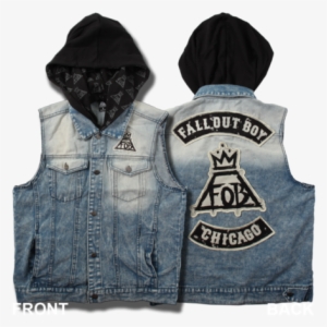 Fall Out Boy Vest - Fall Out Boy Blue Jean Jacket