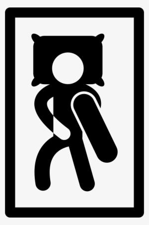 Man Sleeping On Single Bed From Top View Comments - Icon