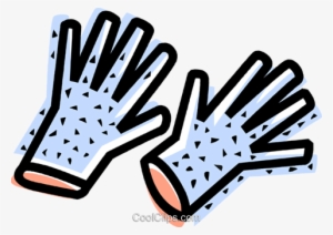 Rubber Gloves Royalty Free Vector Clip Art Illustration - Glove