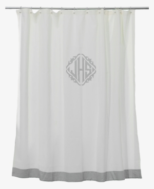 White Monogram Shower Curtain Perfect Decoration White