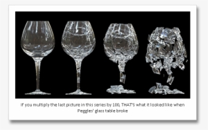 Peggles' Massive Glass Table While We Were Playing - Smashing Glass