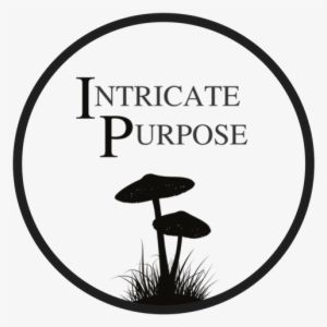 Site Logo, Mushrooms Under "intricate Purpose" - Wall Decal