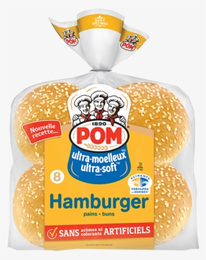 Pom® Ultra Moelleux Sesame Hamburger Buns 8-pack - Pom Hamburger Buns