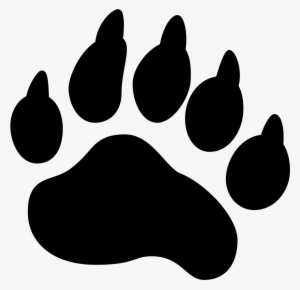 The Bear Footprint Icon, A Clear Profile Of A Bear - Footprint Bear