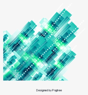 Blue Abstract Geometric Lines Of Science And Technology, - Science And Technology