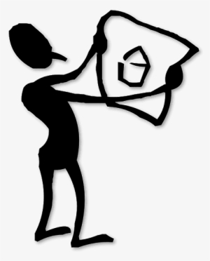 Silhouette Of A Man Reading Newspaper - Standards Based Grading Clipart