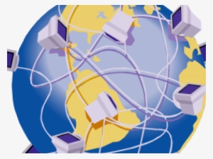 Computer With World Clipart