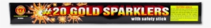 #20 Gold Sparklers - #20 Bamboo Inch Gold Sparklers