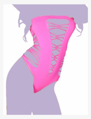 Pink Lipstick Cutout Teddy