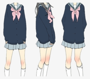 Anime School Uniform Drawing