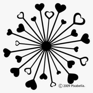 Black And White Hearts - Png Black And White Frame Heart